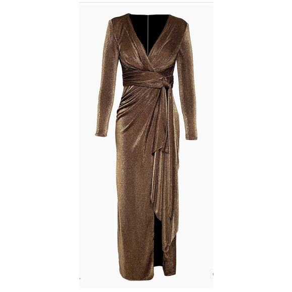 Dress The Population Shania Metallic Gown - Size Small - Picture 2 of 7